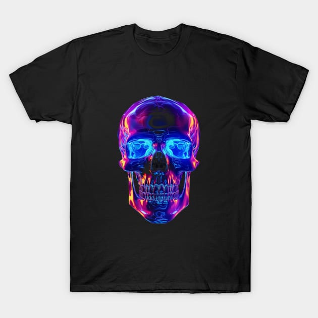 LSD Skull Trippy T-Shirt by difrats